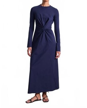 Apiece Apart Long Sleeve Volta Midi Dress - Blue