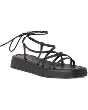 Loeffler Randall Beau-N Leather Strappy Lace-Up - Black
