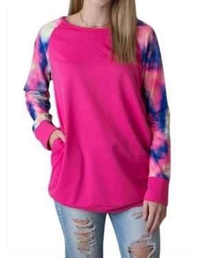 Shirley Stone Tie Dye Pocket Tunic - Pink