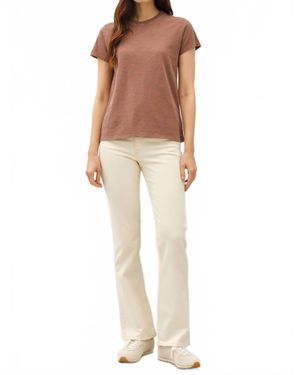 Be Cool Leona Classic Cut Acid Wash Cotton Tee - Natural