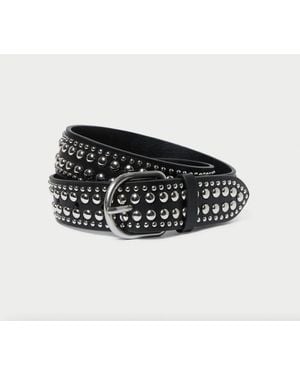 Loeffler Randall Isaac Studded Belt - Black