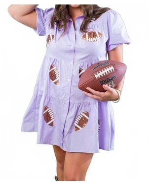 LULU The Label Sequin Football Dress - Purple