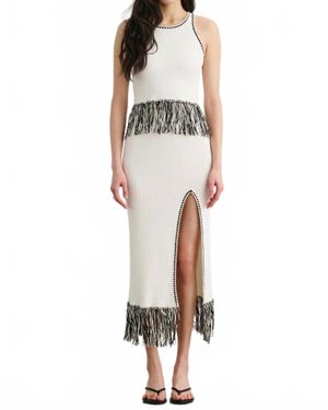 Toccin Amora Fringe Midi Skirt - Multicolor
