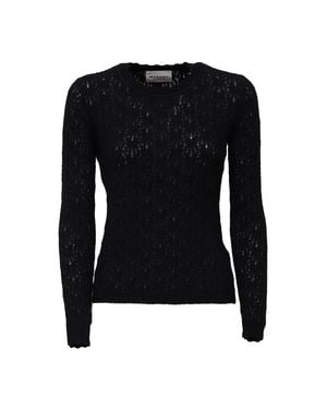 Isabel Marant Obeline Baby Alpaca-Blend Open-Knit Sweater - Black