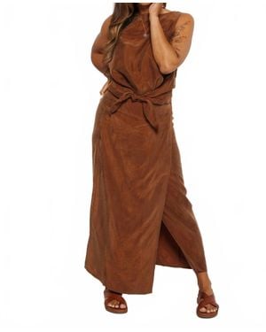 Thinking Mu Selina Maxi Skirt - Brown