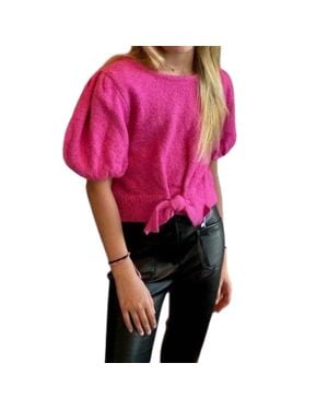 Habitual Fuzzy Sweater Top - Pink