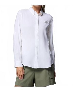 Columbia Pfg Tamiami Ii Long Sleeve Shirt - White