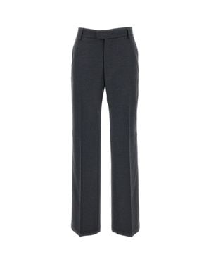 Barena Coen Natural Stretch Wool Flannel Pants - Blue