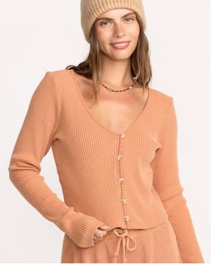 Billabong Paxton Knit Long Sleeve Top - Natural
