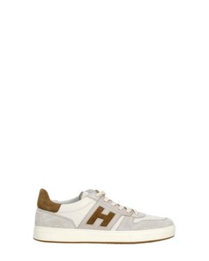 Hogan Ivory H-Tv Suede Inserts Sneakers - White