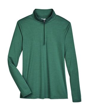 Team 365 Zone Sonic Heather Performance Quarter-Zip Pullover - Green
