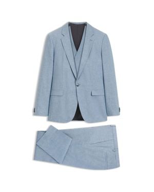 HUGO Three-Piece Extra-Slim-Fit Suit - Blue