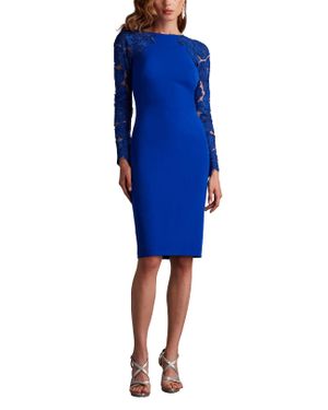 white christmas dresses Tadashi Shoji Women's Lou Embroidered Crepe Bell Sleeve Dress main image 0