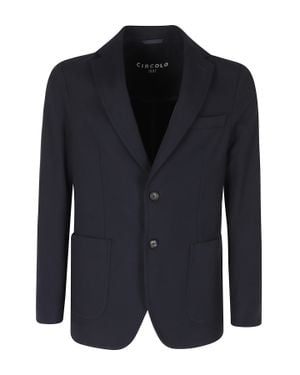 Circolo 1901 Single-Breasted Fleece Cotton-Blend Blazer - Black