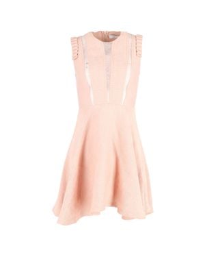 Sandro Sandro Enrika Lace-Insert Mini Dress - Pink