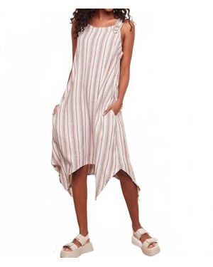 Charlie b Shark Bite Stripe Dress - Pink