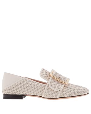 Bally Janelle Interlaced Leather Loafers, Brand Size 35 Us - Natural