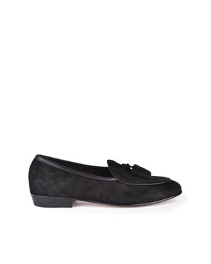 Baudoin & Lange Suede Loafer - Black