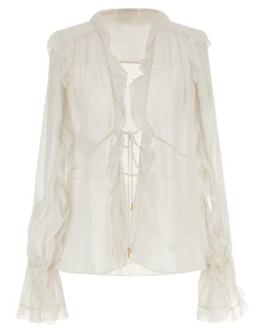 Alberta Ferretti Acetate Blouse - White