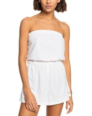 Roxy Special Feeling Terry Cloth Romper Cover-Up - White