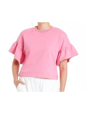 Another Love Pia Ruffle Sleeve Top - Pink