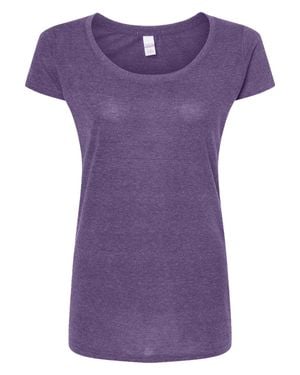 Tultex Poly-Rich Scoop Neck T-Shirt - Purple