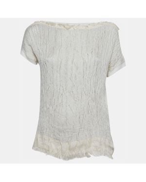 Lanvin Lurex Knit Short Sleeves Top - Gray