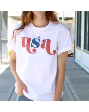 Glittering South Americana Usa Graphic Tee - Blue