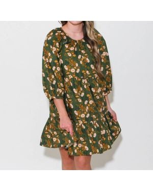 Ivy Jane Three Bow Back Dress - Green