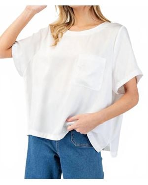 Eesome Satin Luxe Top - White