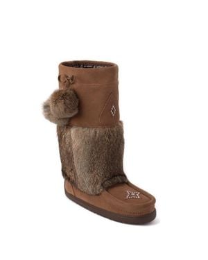Manitobah Snowy Owl Suede Waterproof Moc Toe Mid-Calf Jobb1301 - Brown
