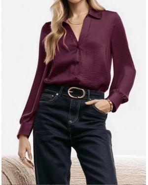 Naked Zebra Blythe Blouse - Purple