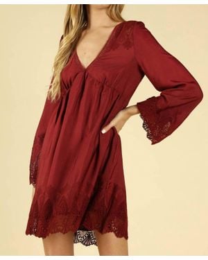 Honey Punch Heaven's Touch Lace Dress - Red