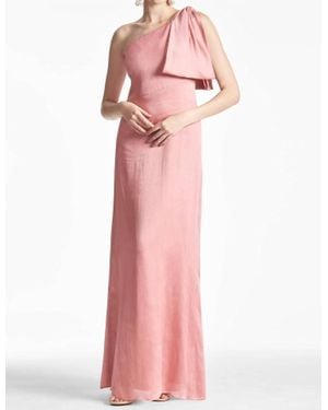 Sachin & Babi Chelsea One Shoulder Bow Gown - Pink