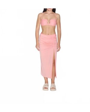 ViX Solid Bela Midi Skirt - Pink