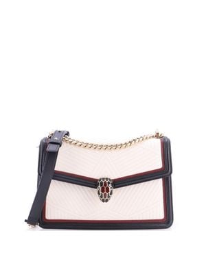 BVLGARI Serpenti Forever Shoulder Bag Quilted Leather - Pink