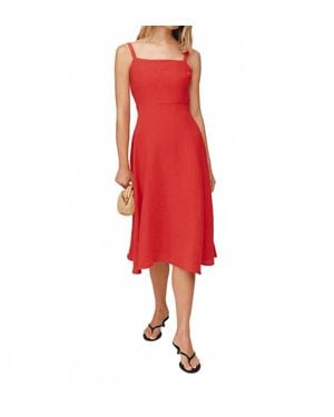 Bella Dahl Apron Midi Dress - Red