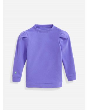 Dudley Stephens Girl's Elle Puff Sleeve Top - Purple