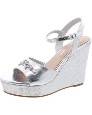 Juicy Couture Jc-Harlowe Rhinestone Wedge Slingback Sandals - White