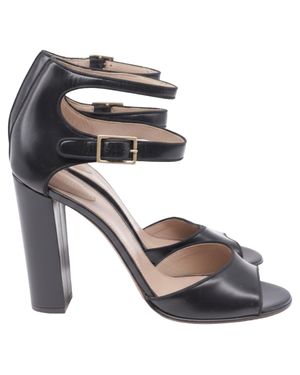 Chloé Natalia Double Ankle Strap Sandals - Metallic