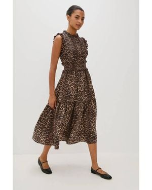 Rails Vivier Midi Dress - Brown