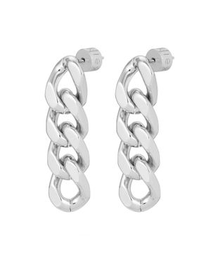 Eklexic Taraji Four Link Drop Earrings - White