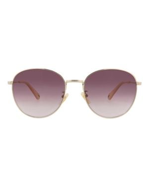 Chloé Round-Frame Metal Sunglasses - Purple