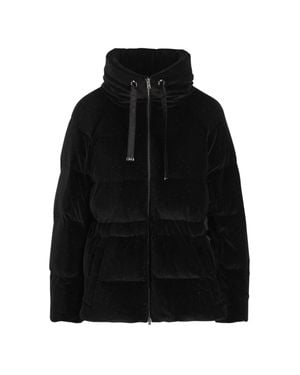 Herno Piumino Funnel Neck Padded Canvas Down Jacket - Black