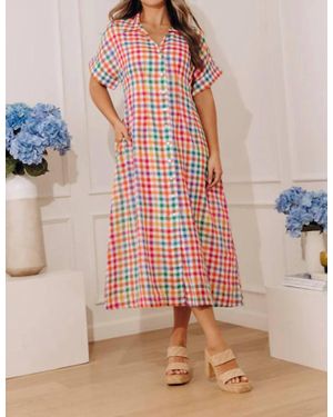 Thml Gingham Midi Dress - Pink