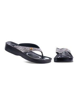 AEROTHOTIC Original Orthotic Comfort Thong Sandal Flip Flops - Black