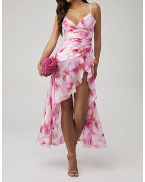 Bardot Sorella Printed Midi Dress - Pink