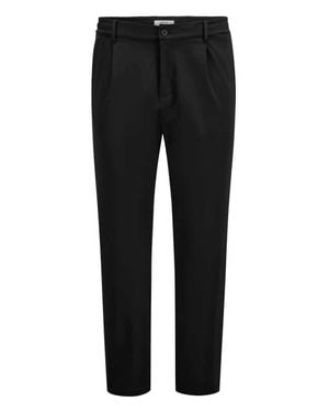 Cruna Tailored Flat Front Comfort Pants - Black