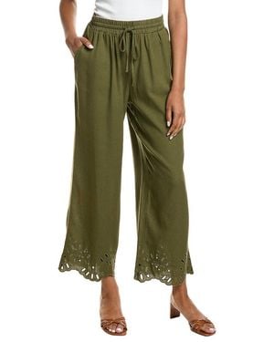 Nanette Lepore Linen-blend Pant - Green