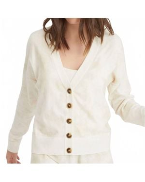 Sanctuary V-Neck Cotton Blend Cardigan - White